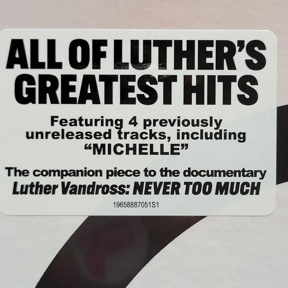 VINYL Luther Vandross: Never Too Much - Greatest Hits 2 Black LP - NEW / SEALED - Picture 2 of 6